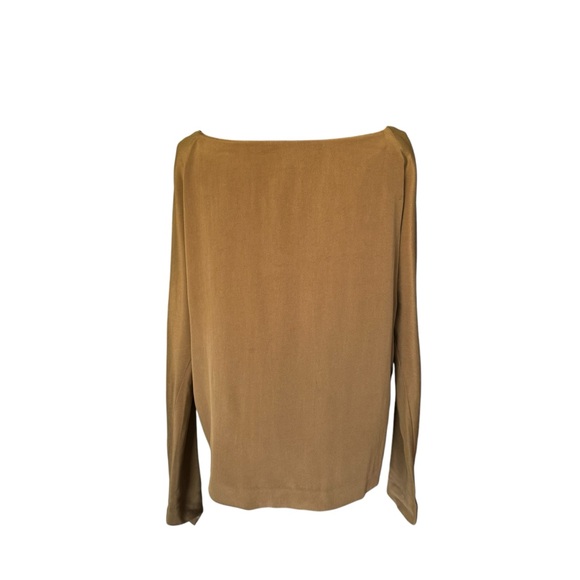 Vintage 80s Donna Karan 100% Silk ButtonUp Top Blouse Small Black Label Bergdorf - Picture 6 of 11